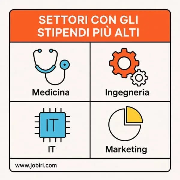 settori stipendi alti italia
